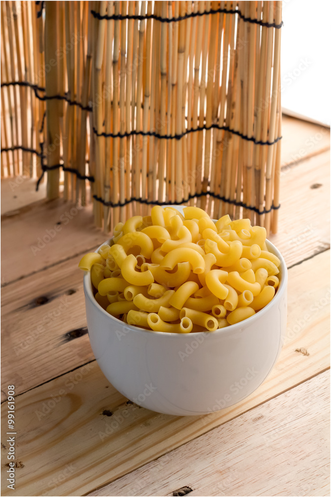 pasta macaroni with white bow