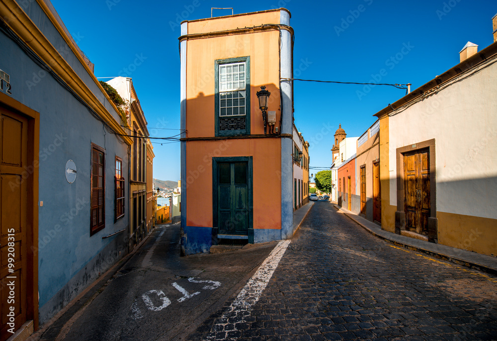 Santa Maria de Guia镇的街景