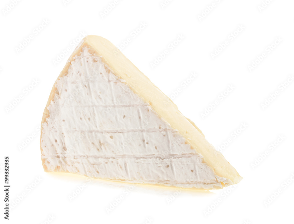 Brie cheese isolated on a white background