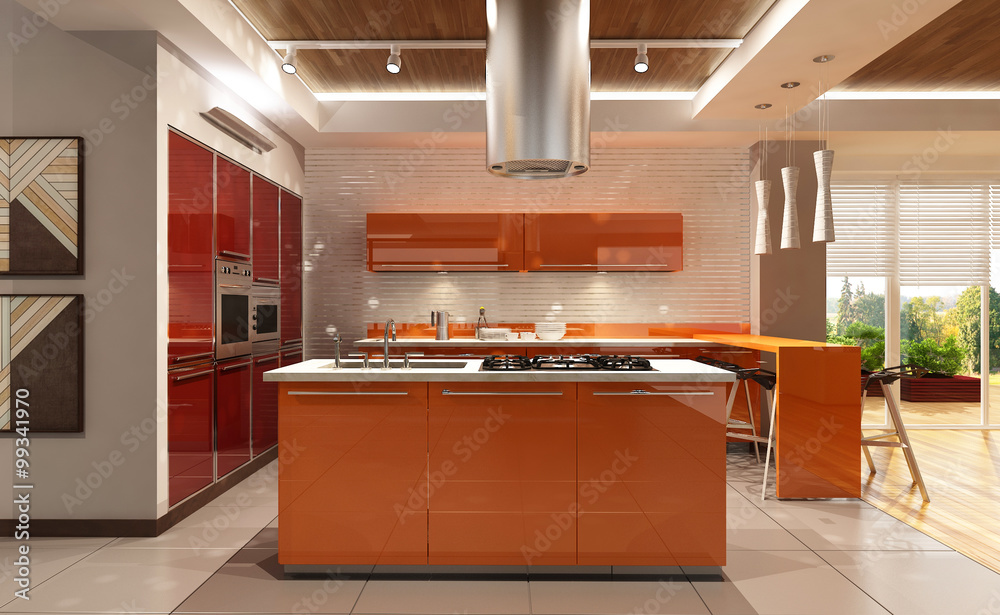 Modern kitchen interior