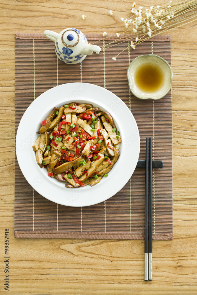 Chinese cuisine fried tofu