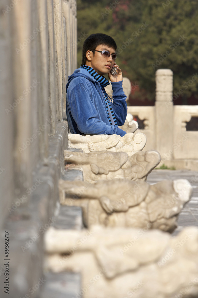 Young Man On The Phone