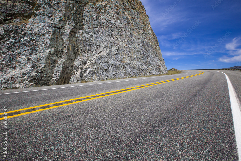 Road going through the mountains