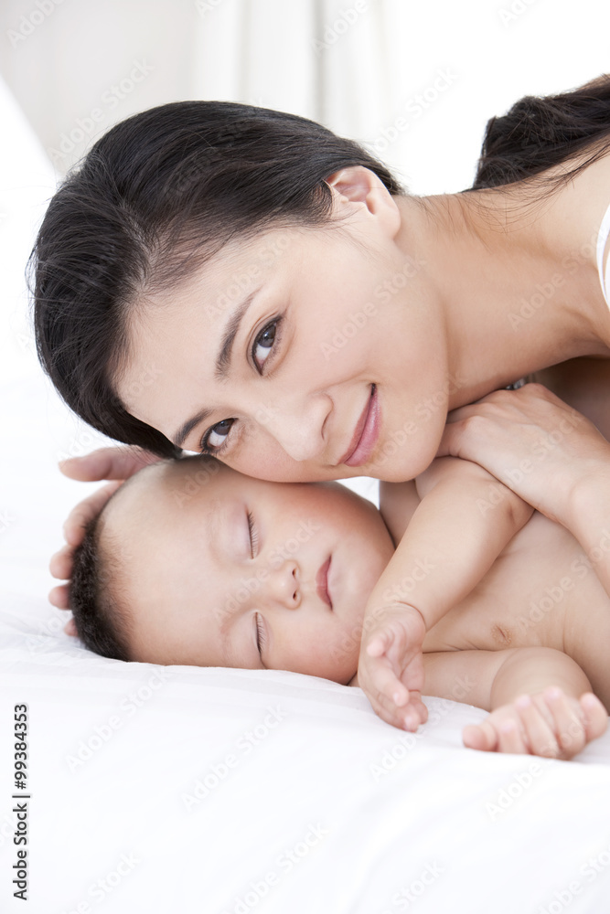 Sweet time between mother and baby