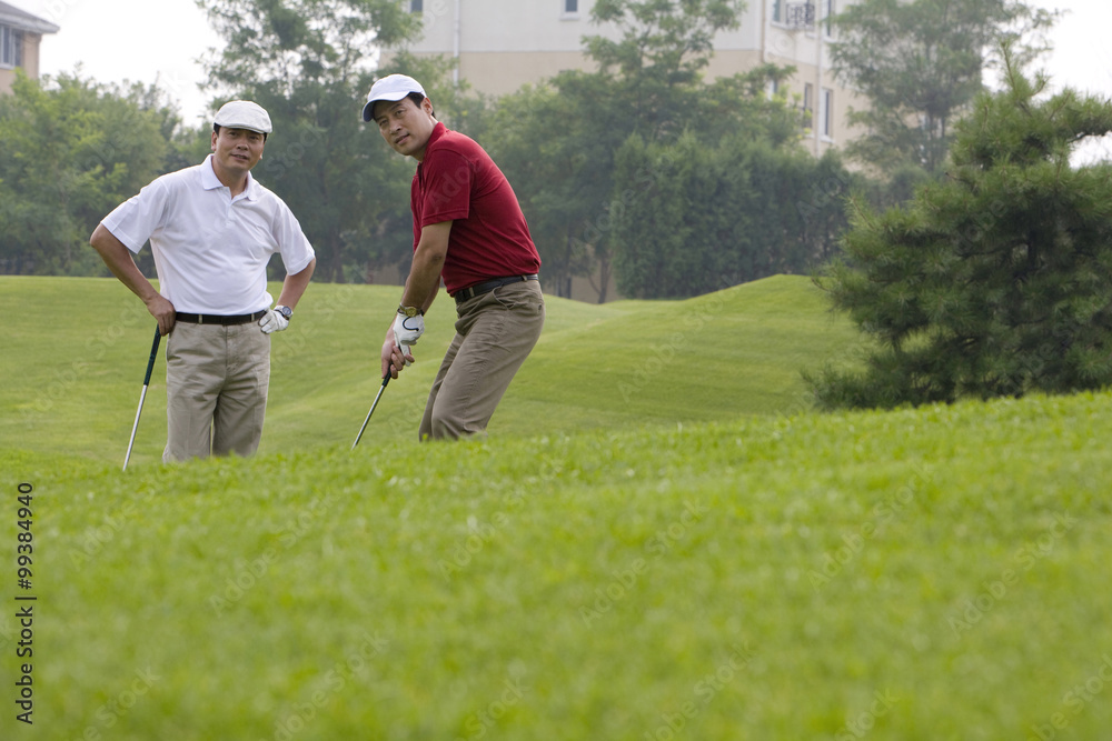 Two Golfers on the Course