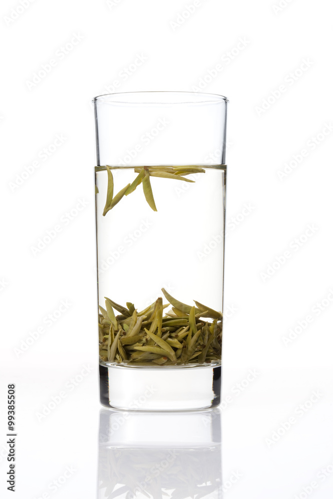 A cup of Chinese Longjing tea