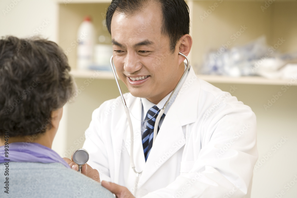 Senior Woman Being Examined by a Doctor