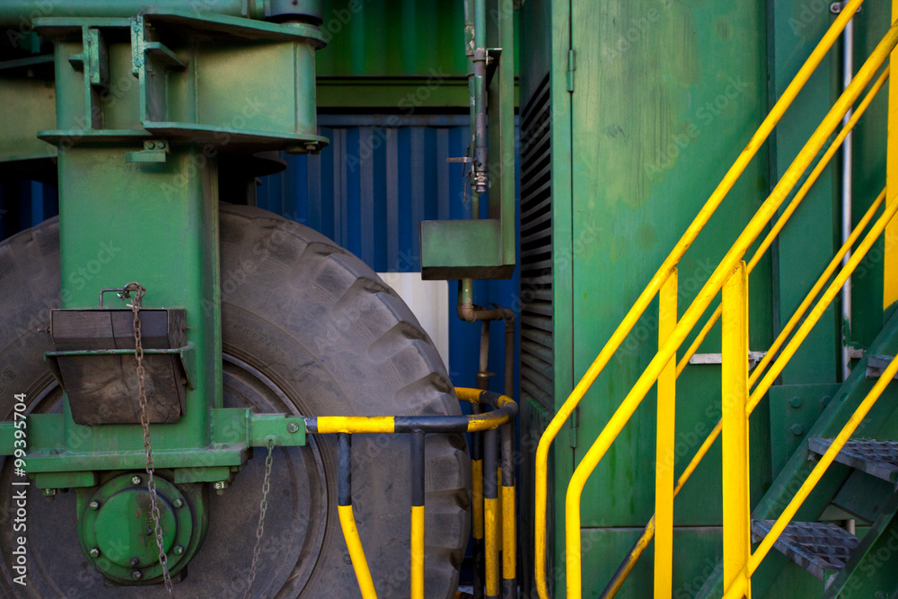 Machinery at a shipping port