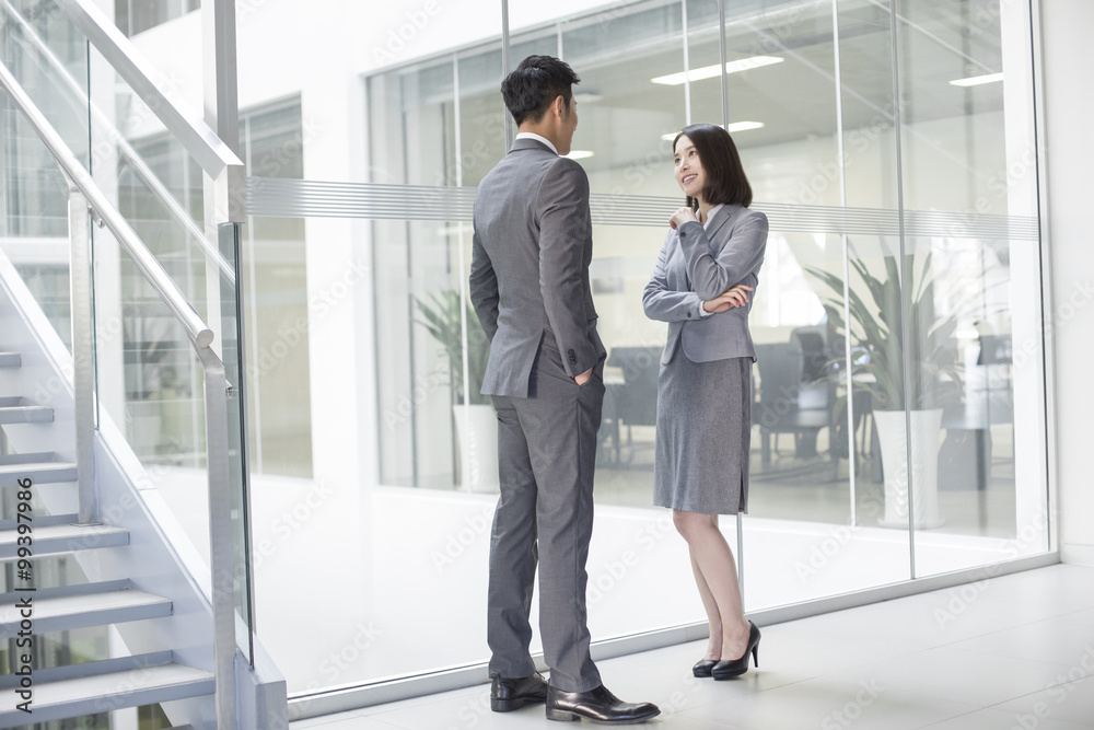 Business person talking in office