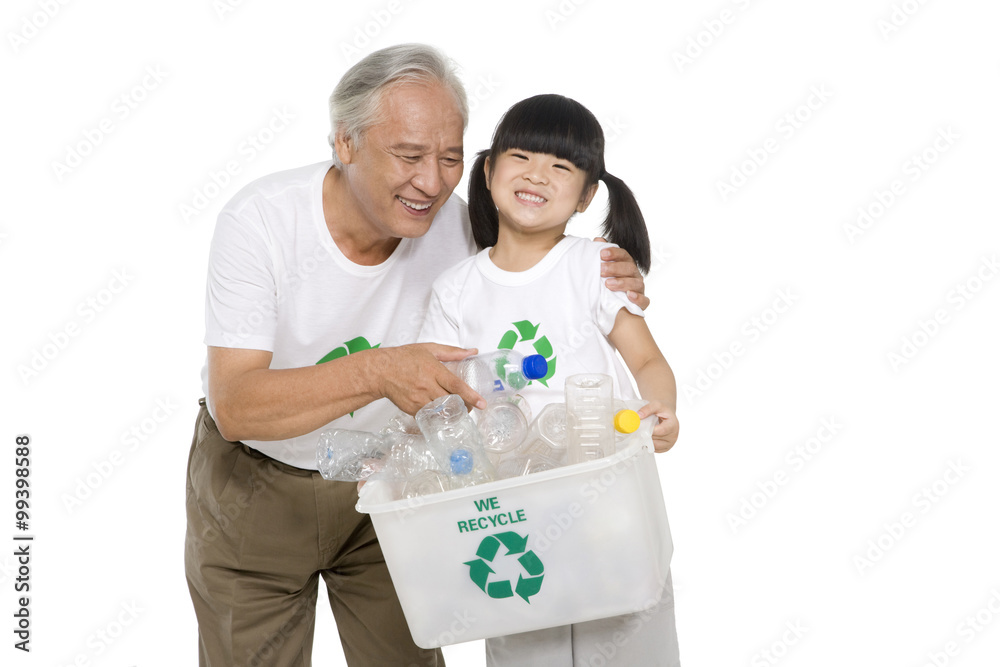 Portrait of an eco-friendly family