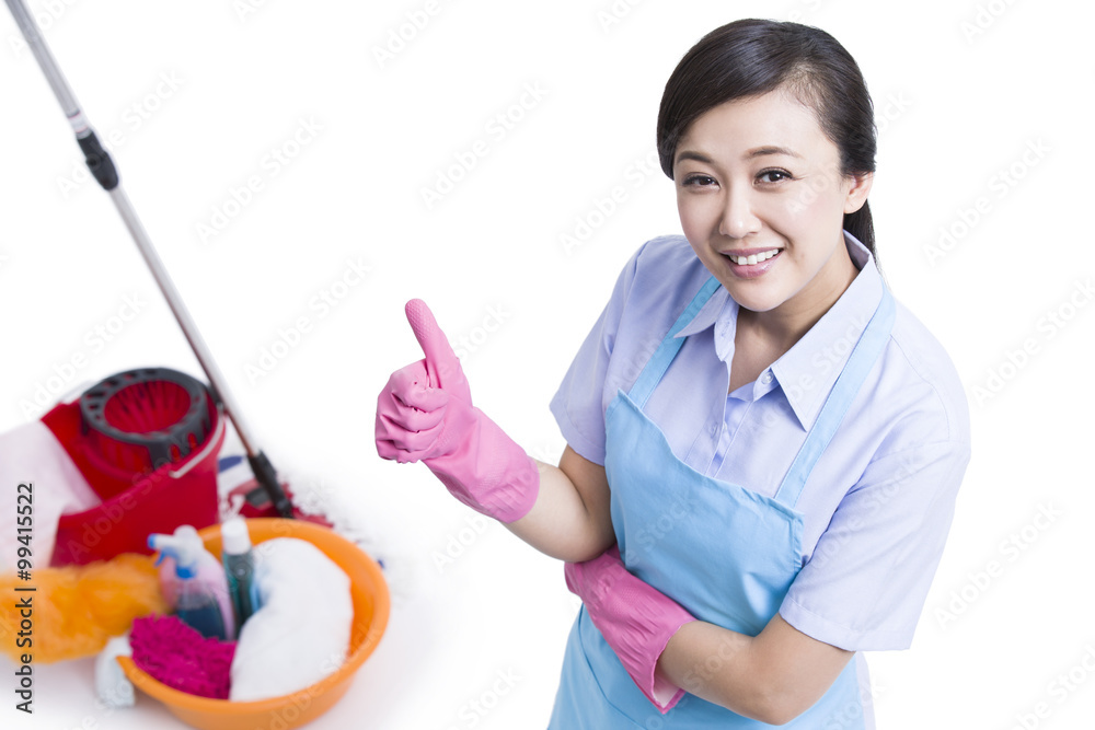 Janitorial staff cleaning