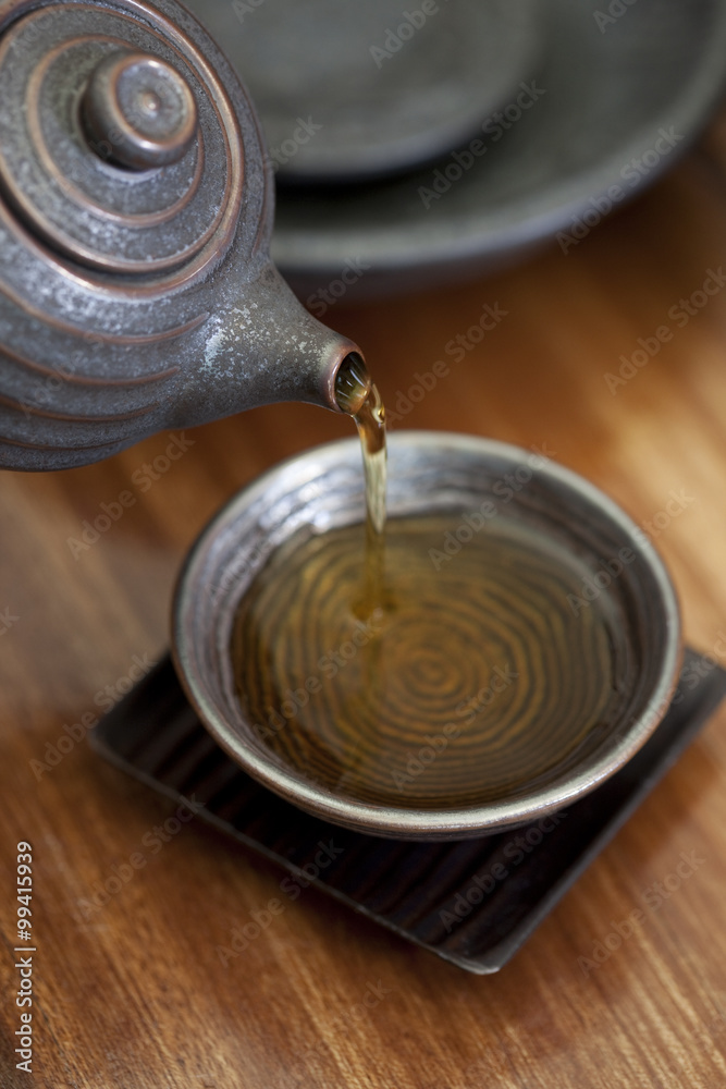 Chinese teapot and tea cup