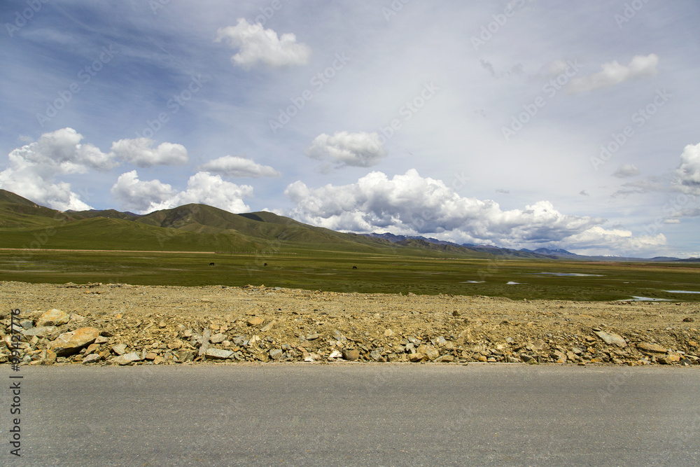 Road in Gansu province, China