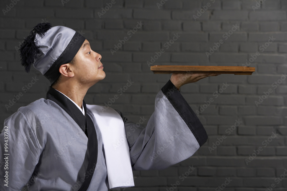 Traditional Chinese waiter