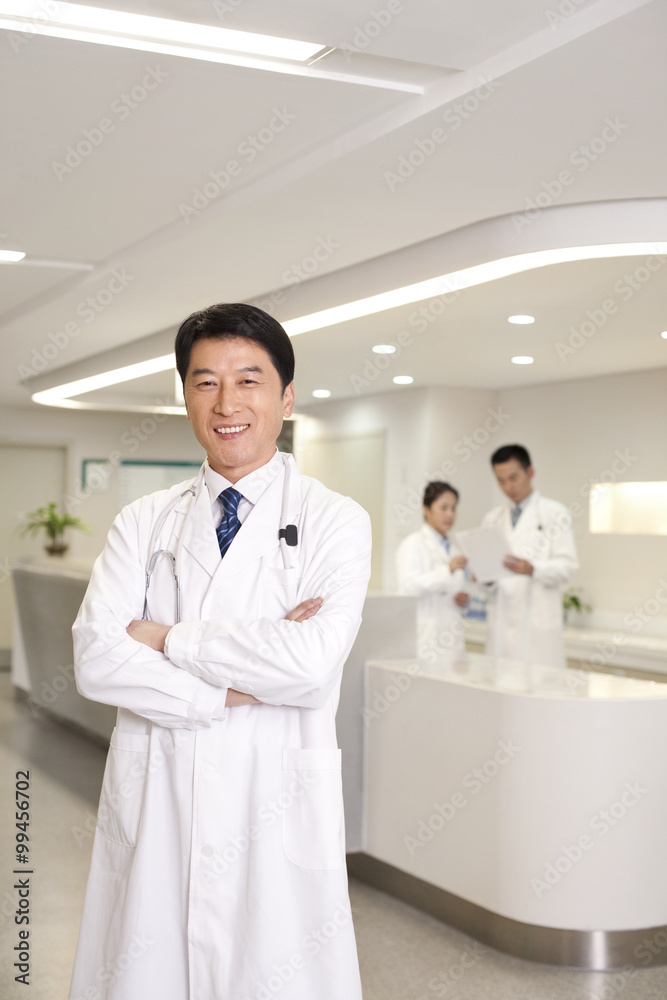 Portrait of a cheerful doctor