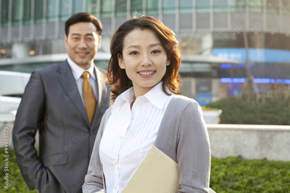 Portrait of businesspeople in the financial district