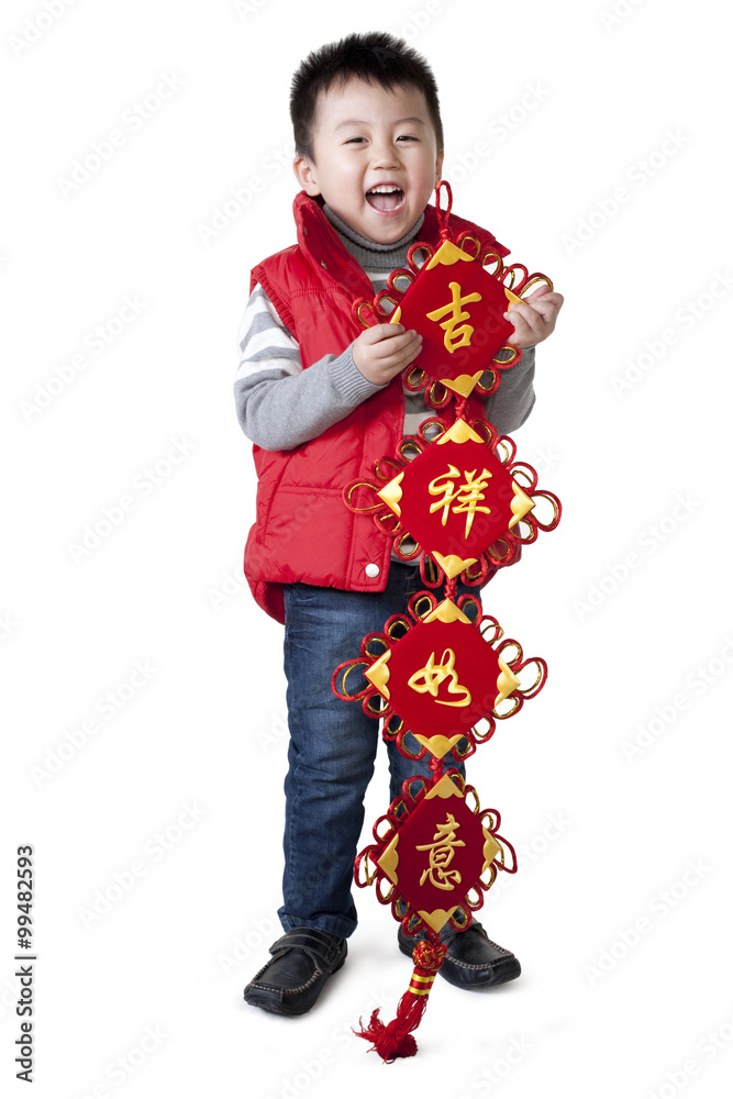 可爱的中国男孩