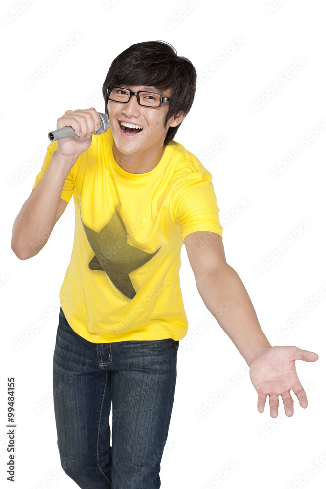 Young Man Singing