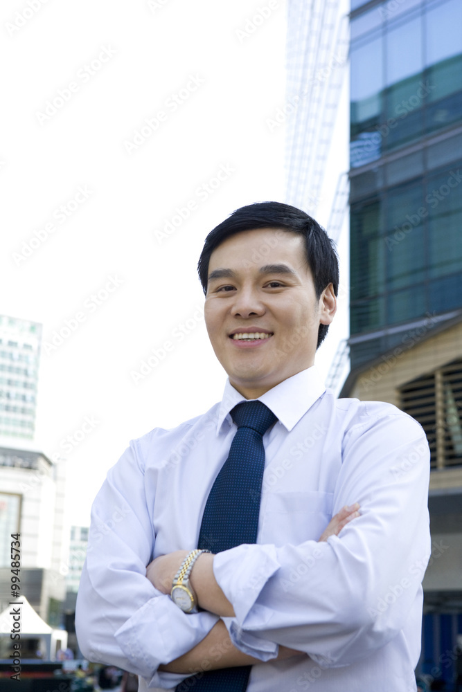 Businessman in an urban scene