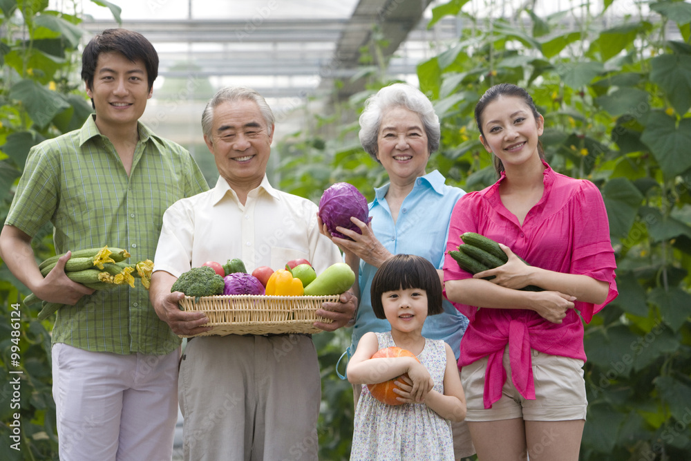 Family gardening in modern farm