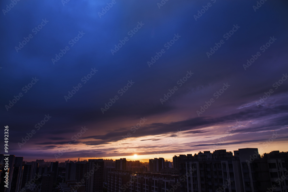 Sunset in Beijing,China