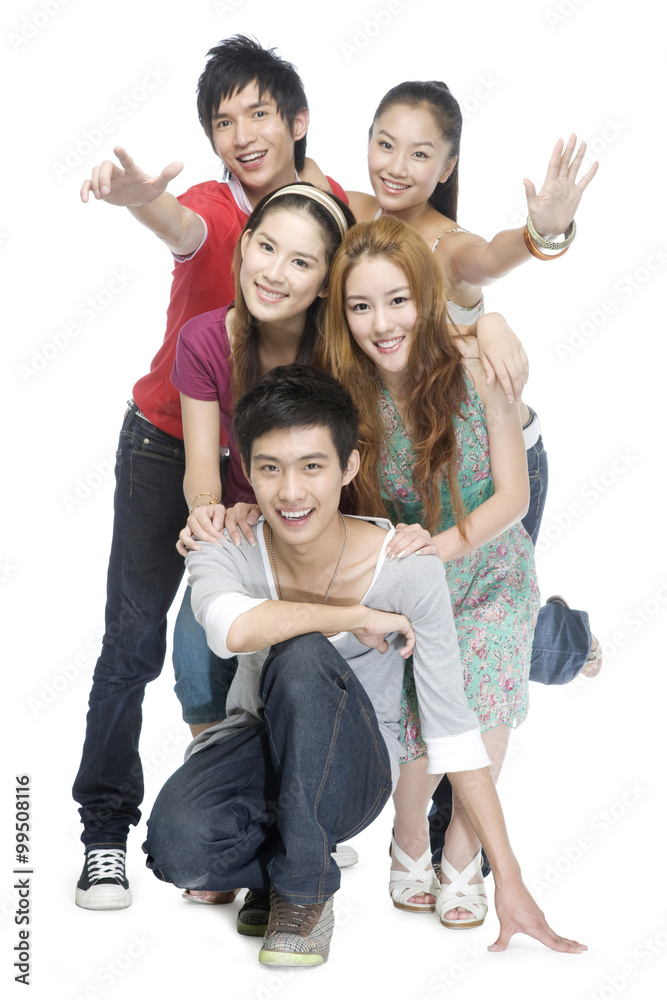 Portrait of group of young adults