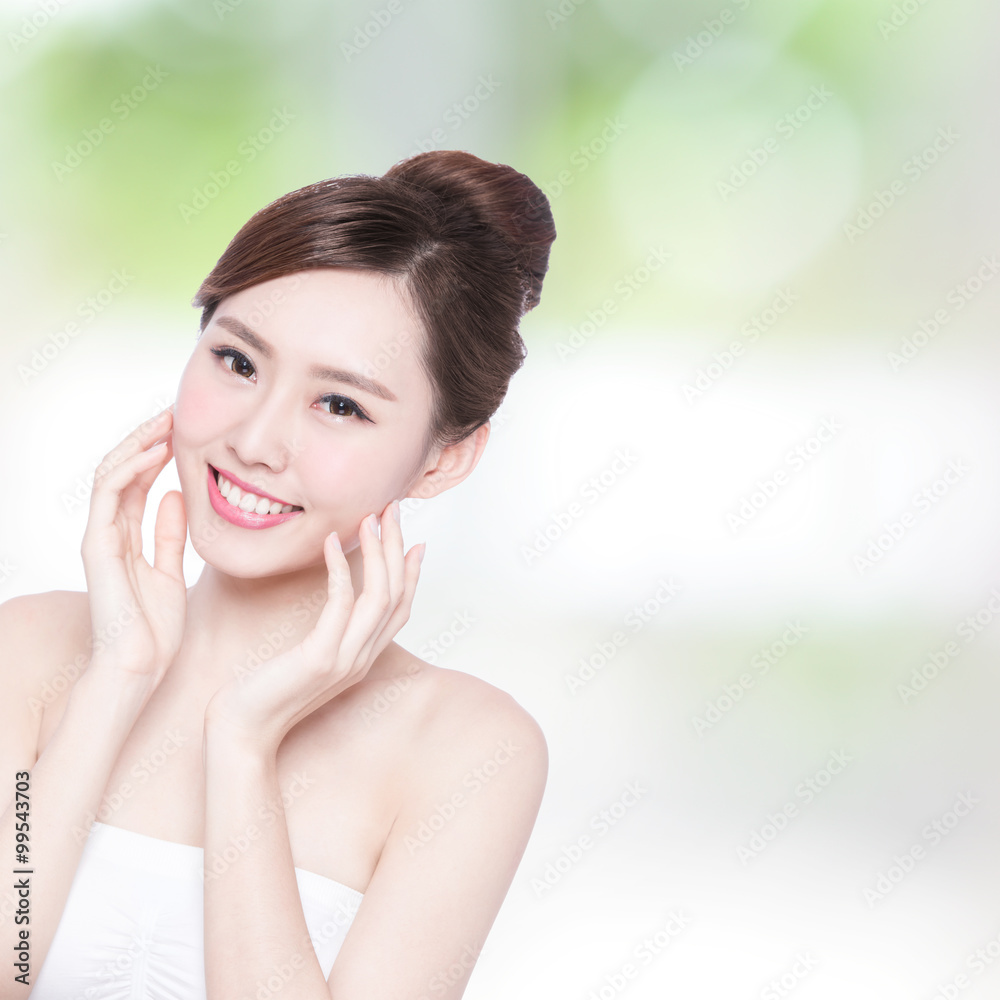 beautiful Skin care woman Face