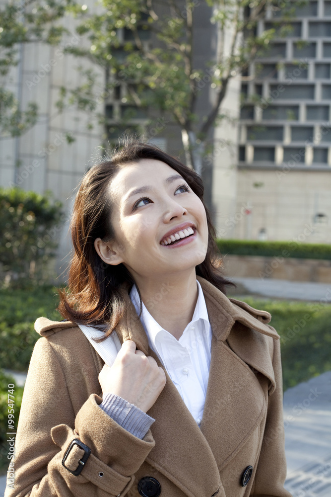 Portrait of woman outdoors