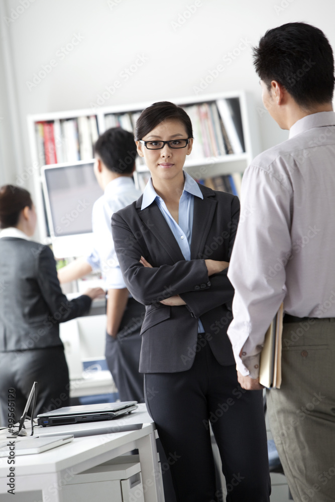 Businessmen working in office