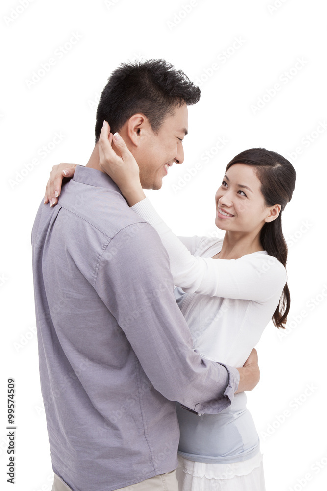 Young couple embracing