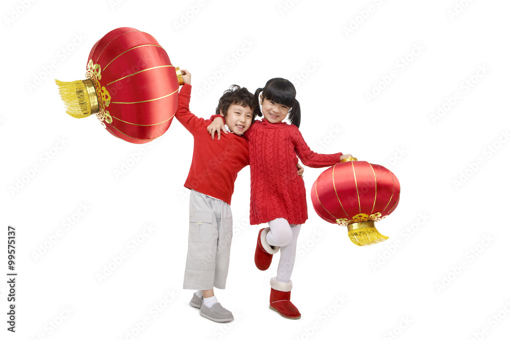 Kids celebrating Chinese New Years