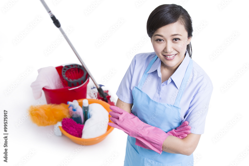 Janitorial staff cleaning