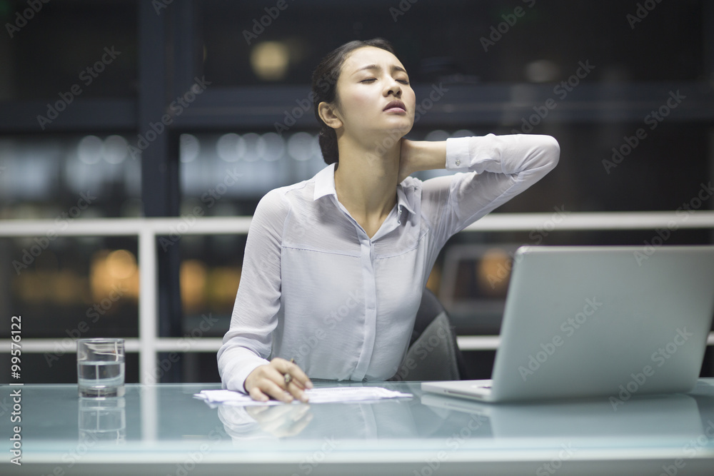 在职的年轻女商人