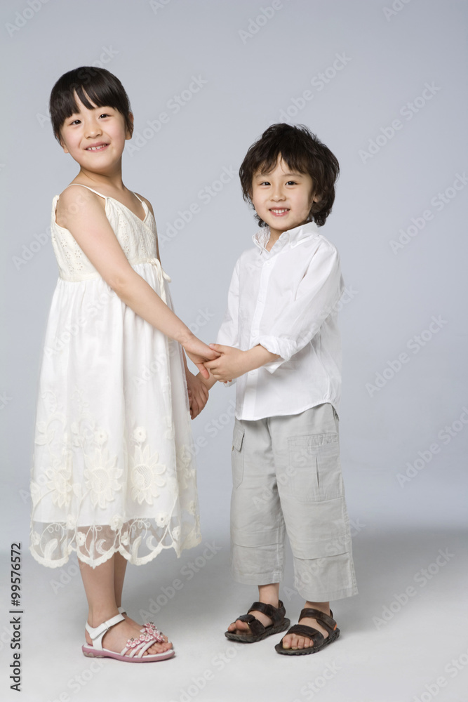 Children holding hands