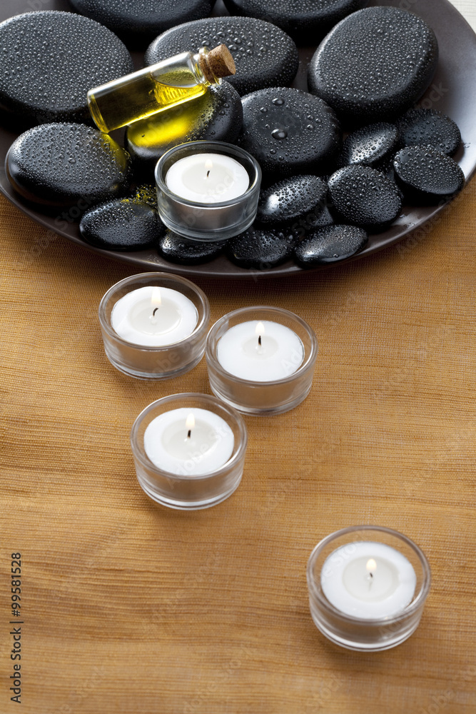 Aromatherapy oil and candles