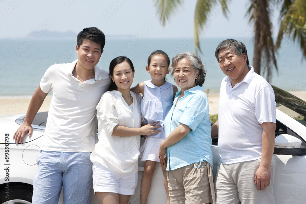 Happy Family on Vacation