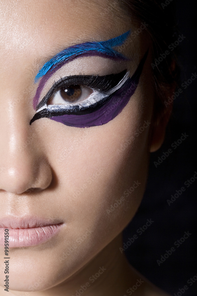 Young woman with makeup