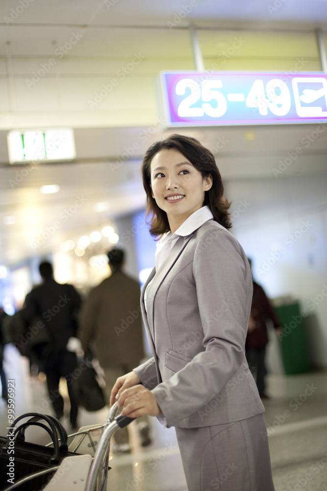 Businesswoman at the airport