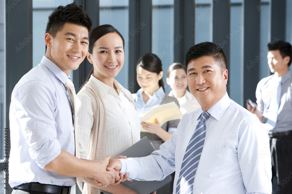 Businesspeople shaking hands