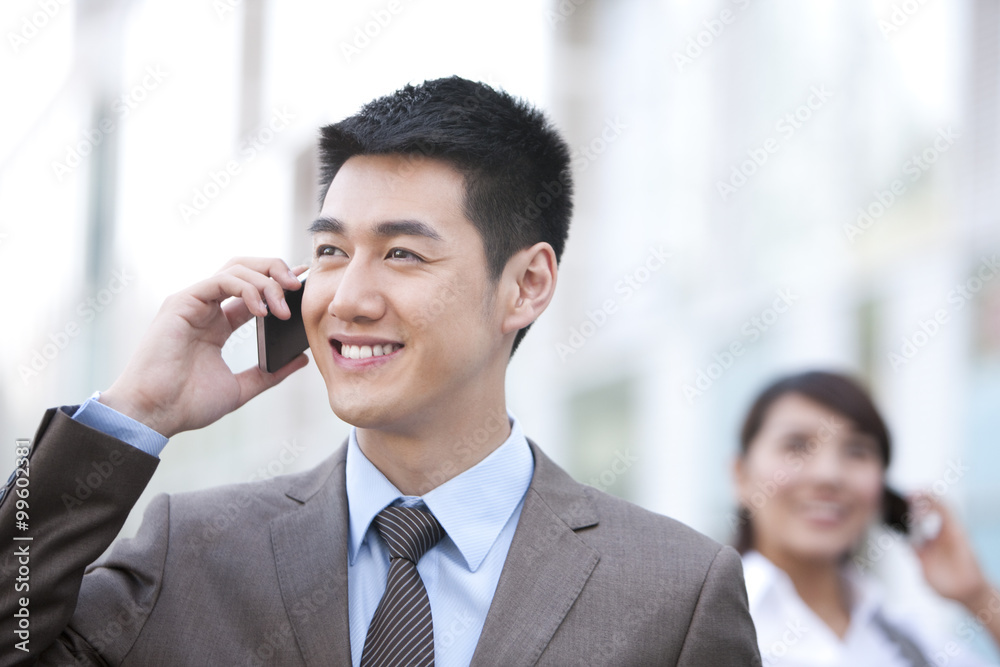 Young businessperson on the phone