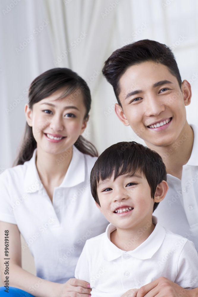 Portrait of young family