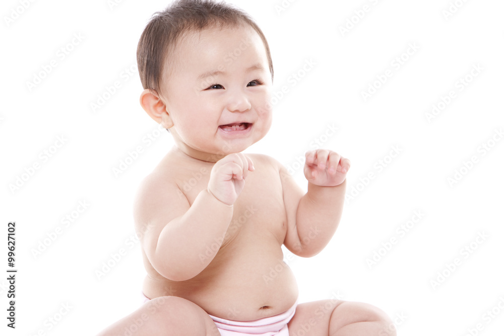 Cute baby girl with sweet smile