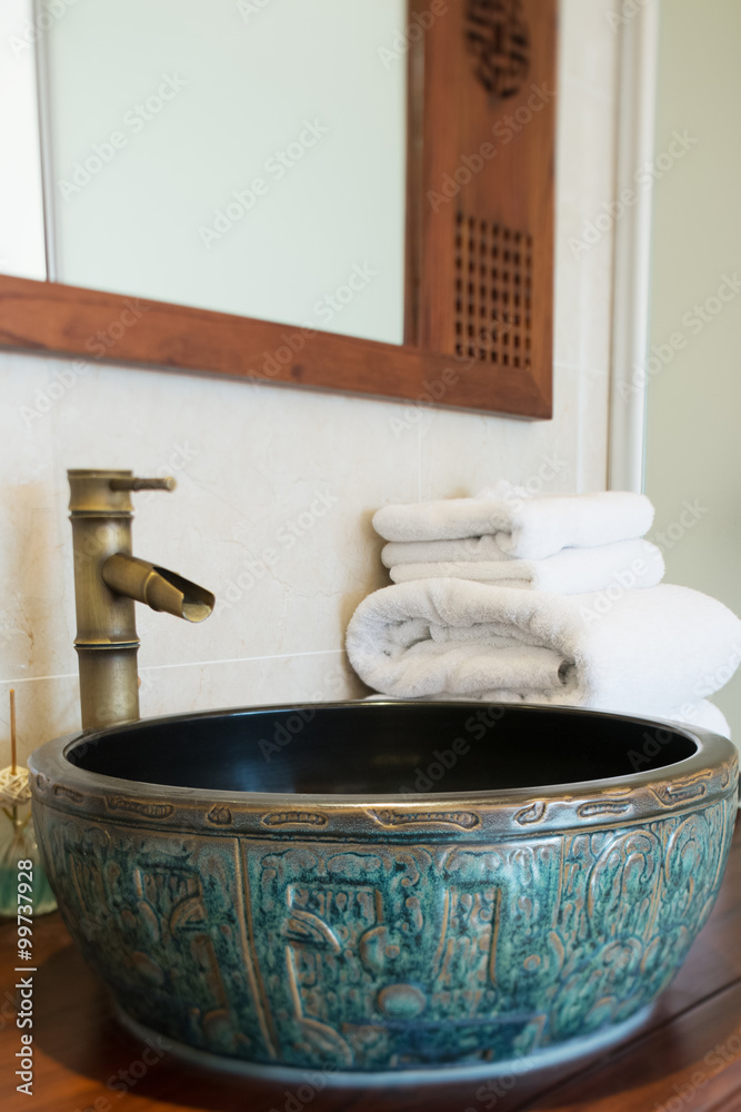 interior of modern bathroom