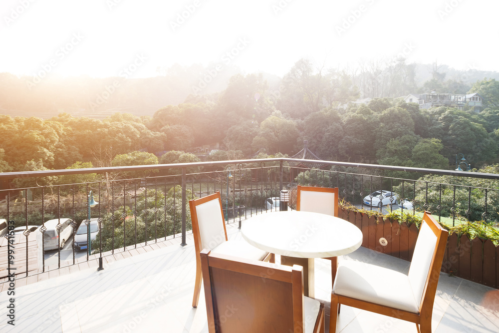 interior of modern balcony