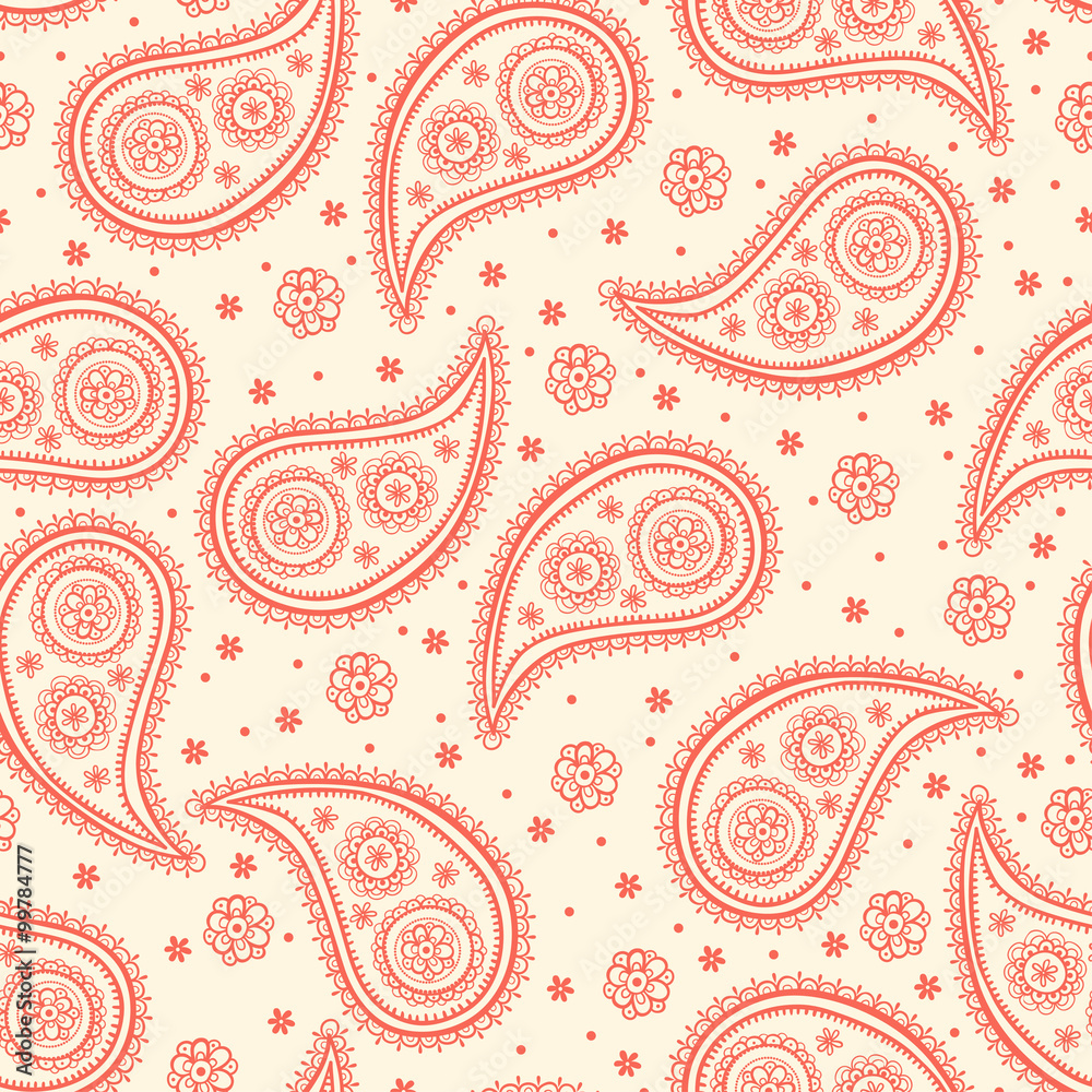 Seamless paisley texture.