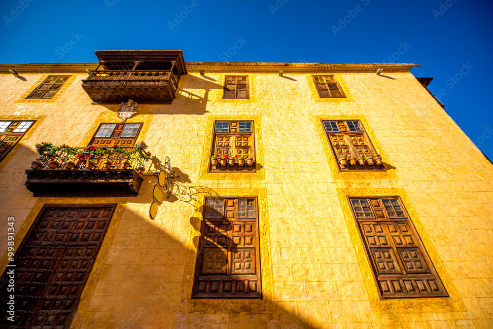 Yellow building facade