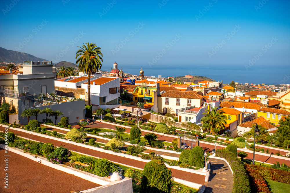 Tropical botanical gardens in La Orotava 