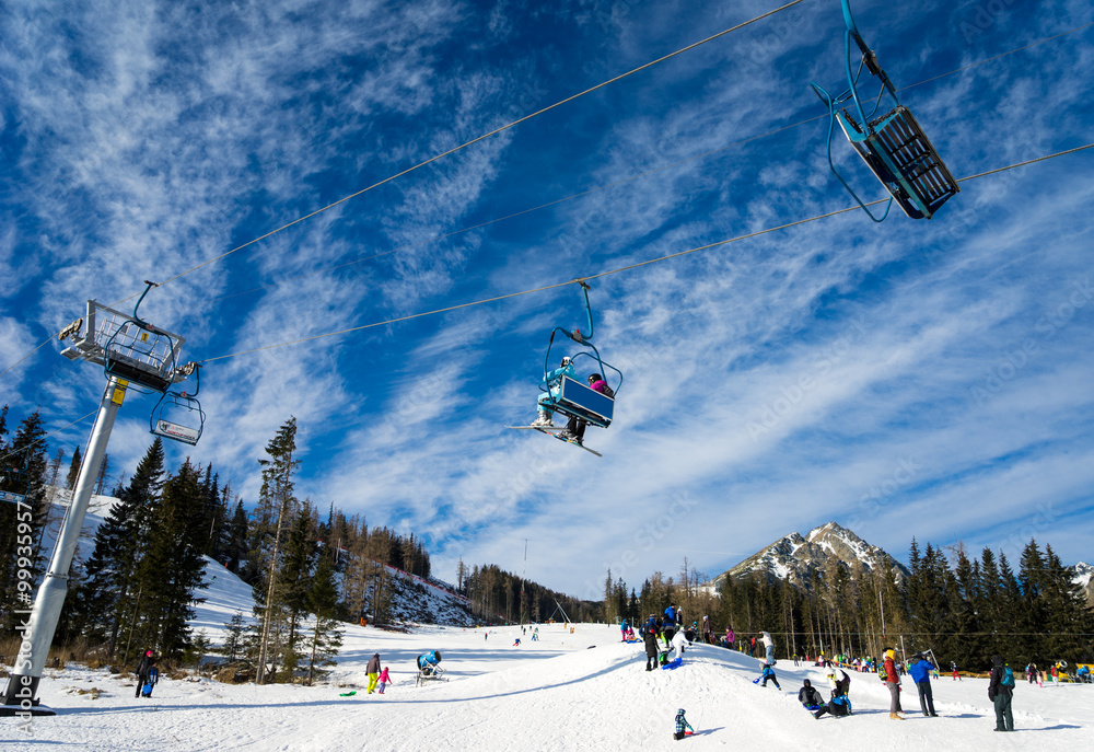  Ski slopes and ski lifts