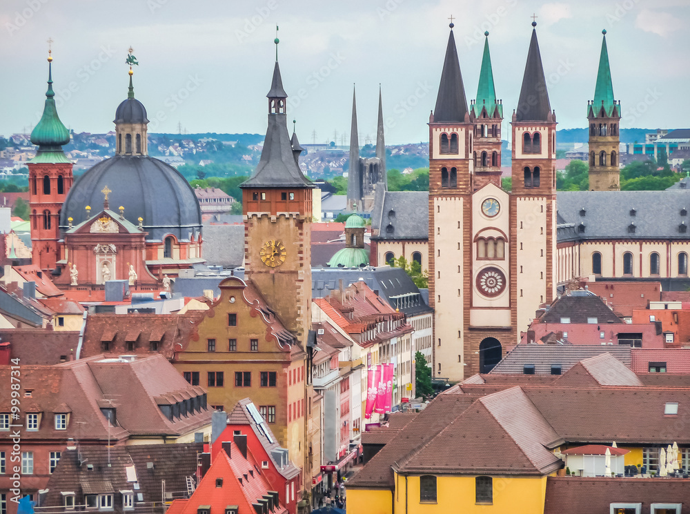 Historic city of Würzburg, Franconia, Bavaria, Germany