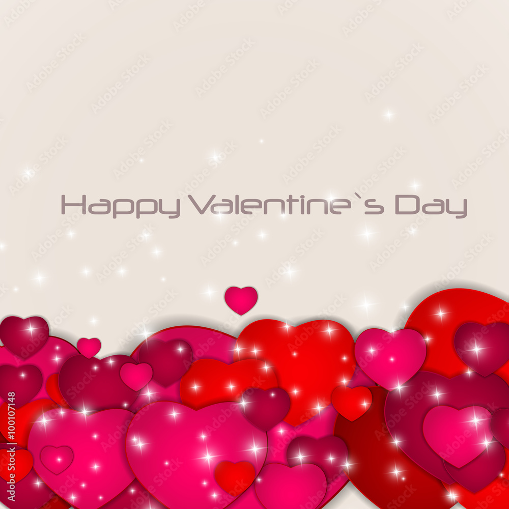 St Valentines  Day Greeting Card Vector Illustration